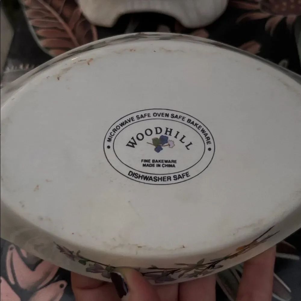 🎀 VINTAGE 🎀 Floral Oval Ceramic Trinket Dish - Picture 4 of 4